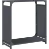 VIDAXL - Portant de bois chauffage anthracite 60x28x65 cm