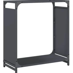 VIDAXL - Portant de bois chauffage anthracite 60x28x65 cm