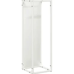 VIDAXL - Portant de bois chauffage blanc 25x25x80 cm