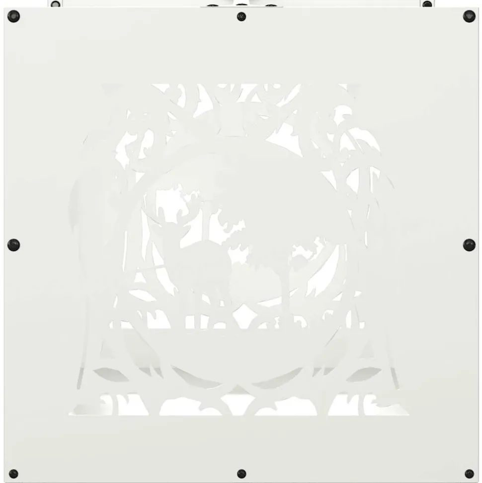 VIDAXL - Portant de bois chauffage blanc 40x40x40 cm