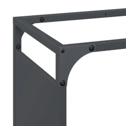 VIDAXL - Portant de bois chauffage anthracite 44x28x65 cm