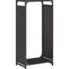 VIDAXL - Portant de bois chauffage noir 44x28x90 cm