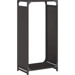 VIDAXL - Portant de bois chauffage noir 44x28x90 cm
