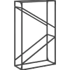VIDAXL - Portant de bois chauffage noir 60x25x100 cm
