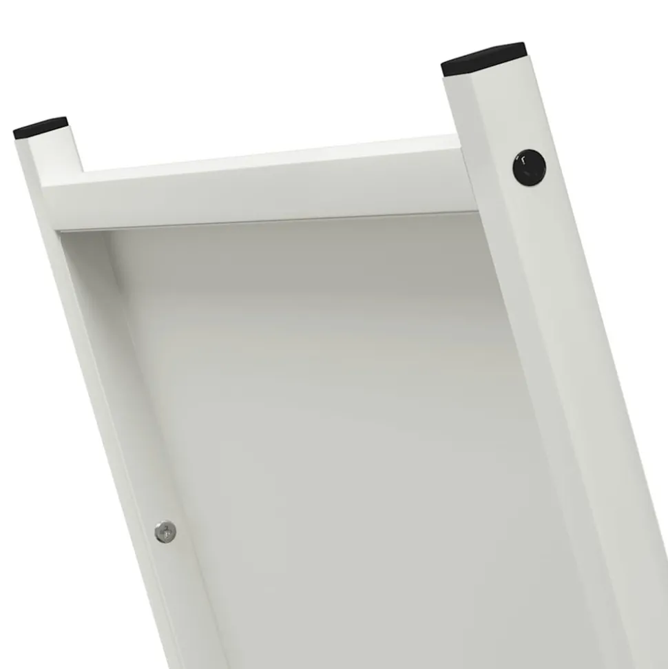 VIDAXL - Portant de bois chauffage blanc 69,5x35x81 cm