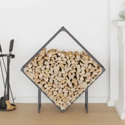 VIDAXL - Portant de bois chauffage anthracite 100x25x100 cm