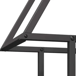 VIDAXL - Portant de bois chauffage noir 50x25x60 cm