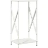 VIDAXL - Portant de bois chauffage blanc 34x25x70 cm