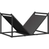 VIDAXL - Portant de bois chauffage noir 70x43x34,5 cm