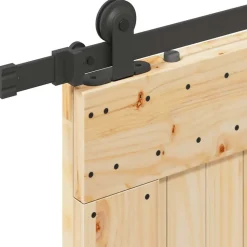VIDAXL - Porte coulissante et kit de quincaillerie 85x210 cm pin massif