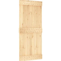 VIDAXL - Porte coulissante et kit de quincaillerie 90x210 cm pin massif