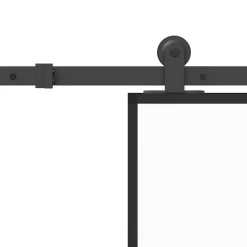 VIDAXL - Porte coulissante kit de quincaillerie trempé verre aluminium