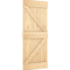 VIDAXL - Porte coulissante et kit de quincaillerie 70x210 cm pin massif