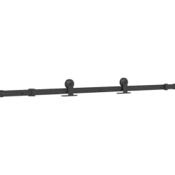 VIDAXL - Porte coulissante kit de quincaillerie trempé verre aluminium
