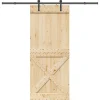 VIDAXL - Porte coulissante et kit de quincaillerie 95x210 cm pin massif