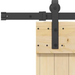 VIDAXL - Porte coulissante et kit de quincaillerie 95x210 cm pin massif