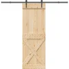 VIDAXL - Porte coulissante et kit de quincaillerie 80x210 cm pin massif