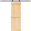 VIDAXL - Porte coulissante et kit de quincaillerie 70x210 cm pin massif