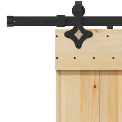 VIDAXL - Porte coulissante et kit de quincaillerie 95x210 cm pin massif