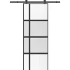 VIDAXL - Porte coulissante kit de quincaillerie trempé verre aluminium