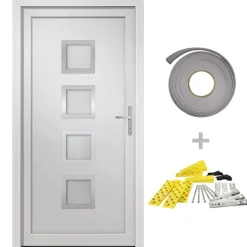 VIDAXL - Porte d'entrée blanc 108x208 cm pvc