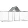 VIDAXL - Poulailler 3 x 1 x 1,5 m acier galvanisé