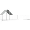 VIDAXL - Poulailler 6 x 2 x 2 m acier galvanisé