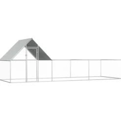 VIDAXL - Poulailler 6 x 2 x 2 m acier galvanisé