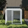 VIDAXL - Poulailler avec cour anthracite 110x201x110 cm acier galvanisé