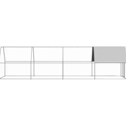 VIDAXL - Poulailler d extérieur 2x8x2 m acier galvanisé