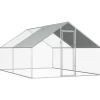 VIDAXL - Poulailler d extérieur 2,75 x 4 x 1,92 m acier galvanisé
