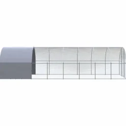 VIDAXL - Poulailler d extérieur 3x8x2 m acier galvanisé