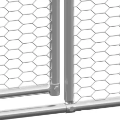 VIDAXL - Poulailler d extérieur 2x8x2 m acier galvanisé