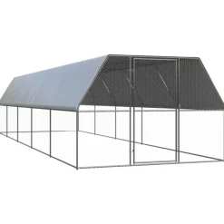 VIDAXL - Poulailler d extérieur 3x10x2 m acier galvanisé