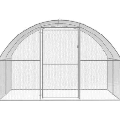 VIDAXL - Poulailler d extérieur 3x6x2 m acier galvanisé