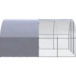 VIDAXL - Poulailler d'extérieur 3x4x2 m acier galvanisé