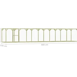 VIDAXL - Poulailler 1,5x9x1,5 m pinède imprégnée