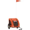 VIDAXL - Remorque de vélo pour animaux de compagnie orange