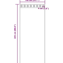 VIDAXL - Rideaux en voile avec œillets 2 pcs bleu royal