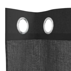VIDAXL - Rideaux en voile avec œillets 2 pcs noir 140x260 cm