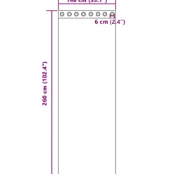 VIDAXL - Rideaux en voile avec œillets 2 pcs noir 140x260 cm
