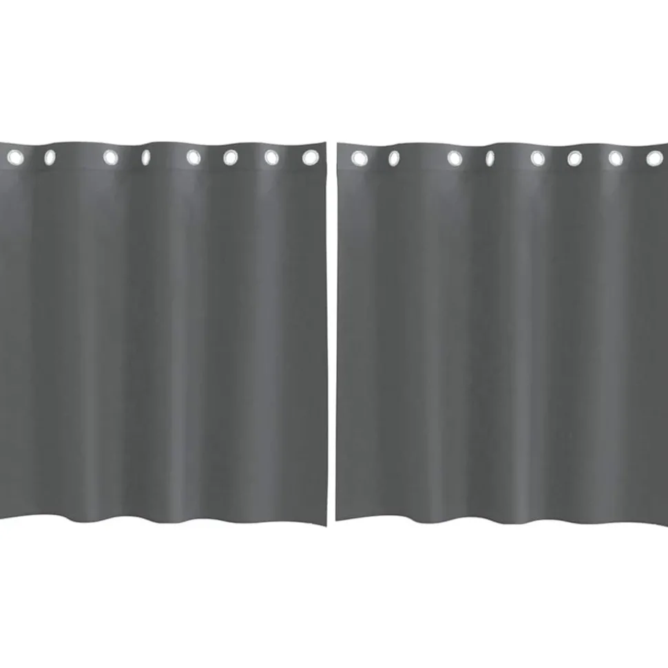 VIDAXL - Rideaux en voile avec œillets 2 pcs gris foncé 140x140 cm