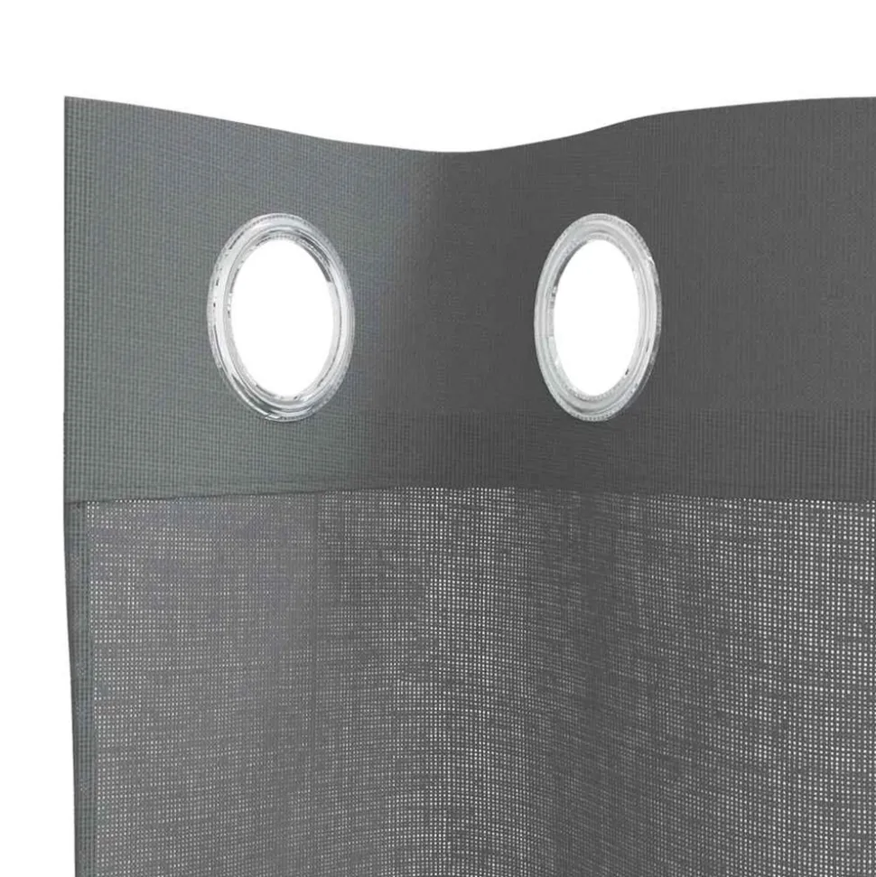 VIDAXL - Rideaux en voile avec œillets 2 pcs gris foncé 140x140 cm