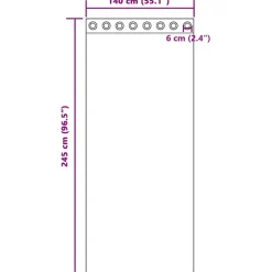 VIDAXL - Rideaux en voile avec œillets 2 pcs marron clair