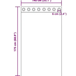 VIDAXL - Rideaux en voile avec œillets 2 pcs marron 140x175 cm