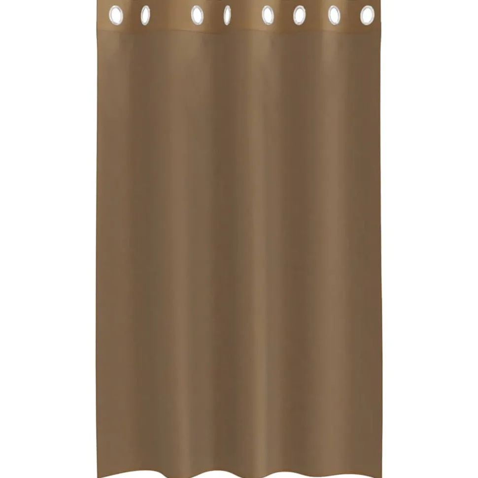 VIDAXL - Rideaux en voile avec œillets 2 pcs marron clair