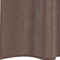 VIDAXL - Rideaux en voile avec passe-tringles 2 pcs marron