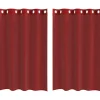 VIDAXL - Rideaux en voile avec œillets 2 pcs rouge bordeaux