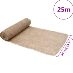 VIDAXL - Rouleau de jute 0,5x25 m 100 % jute 200 g/m²