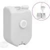 VIDAXL - Réservoir d'eau portable avec adaptateur 24 l gris